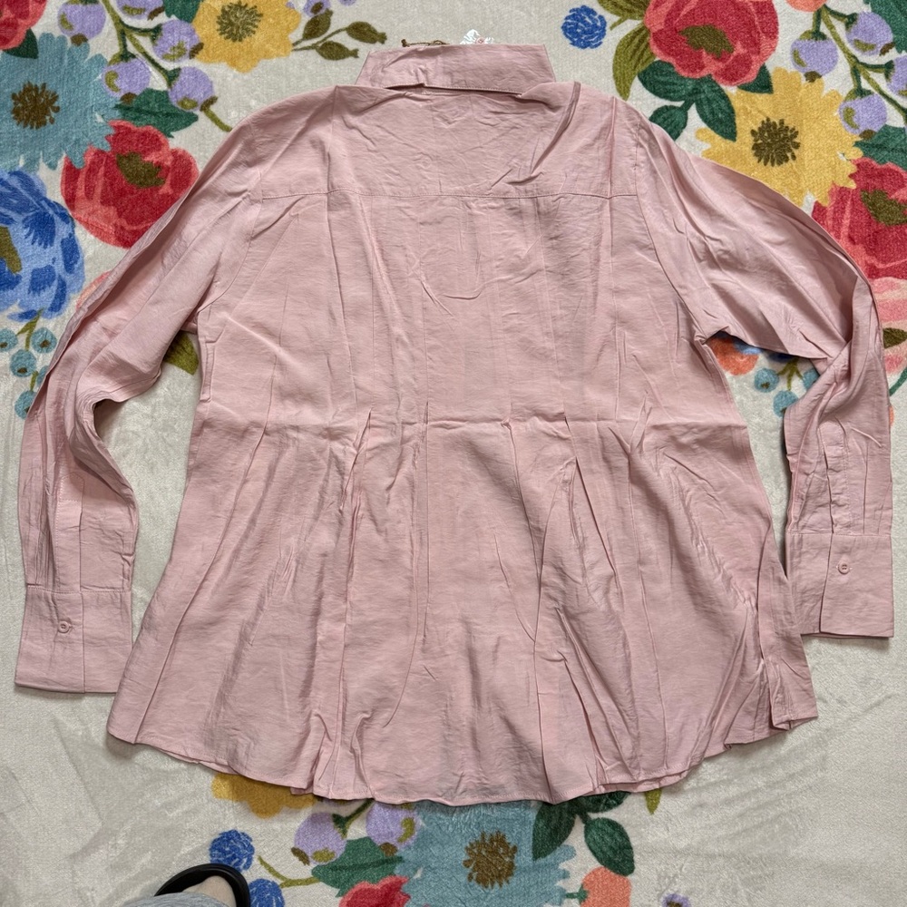 Easel Dusty Pink Button-Up Shirt - Picture 7 of 8